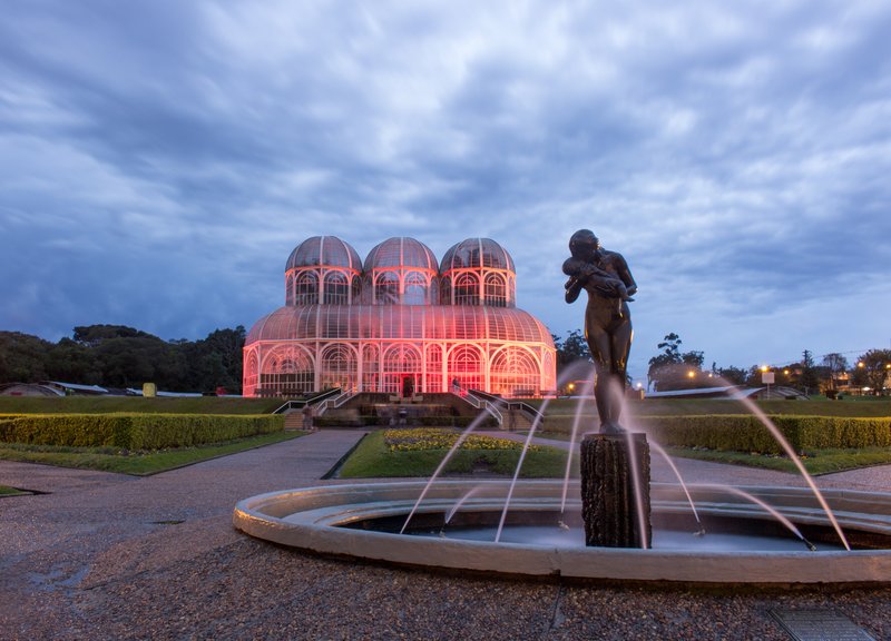 Crystal Palace–style greenhouse at Jardim Botânico de Curitiba